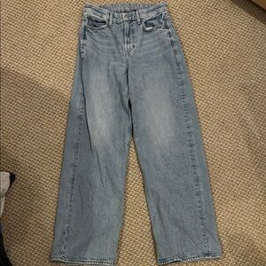 American eagle high-waisted baggy straight jeans